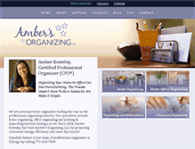 Tablet Screenshot of ambersorganizing.com